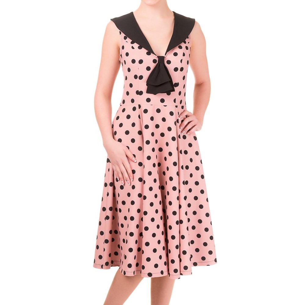 banned apparel pink polka dot rival dress